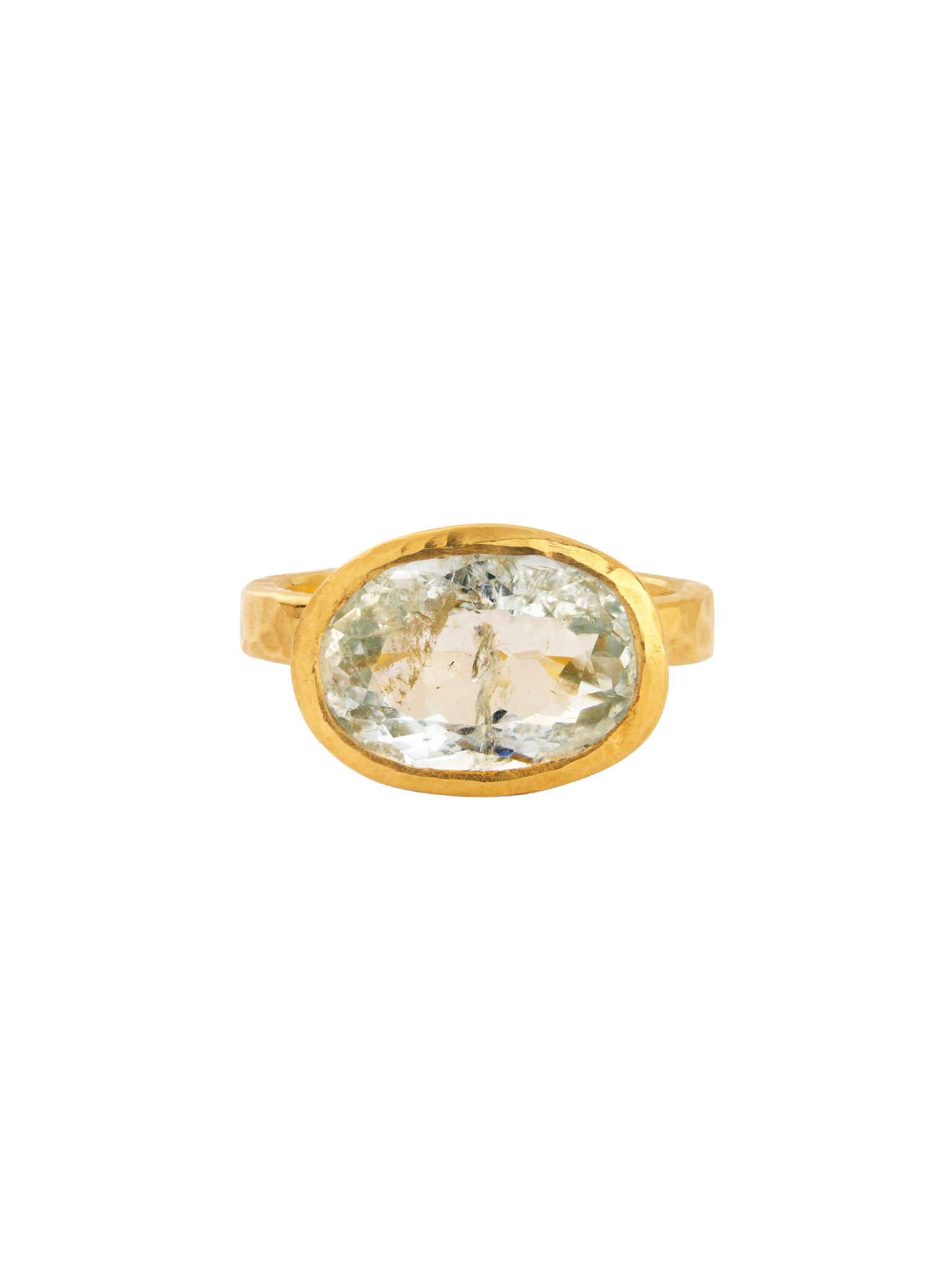 18kt gold vermeil aquamarine ring
